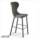 Sati Bar Stool in Designer Fabrics & Eco Leathers with Metal Legs - Made for You - Décor for Business