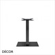 1A1 Tiffany Rectangular Dining Table Base with a Square Column - In Satin Steel or Black Powder-Coated Steel - Décor for Business