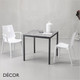 A1 Mirto Square Stackable Dining Table in 2 Sizes with a Compact Laminate Top - In Designer Neutral Tones - Décor for Business - A1 Mirto Square Stackable Dining Table in 2 Sizes with a Compact Laminate Top - In Designer Neutral Tones - Décor for Business -
