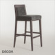 1 A  2 Palma - Opera Boheme Bar Stool with Tapered Wooden Legs and a with a Fully Upholstered Seat & Backrest in Designer Fabrics & Eco Leathers, Bar & Counter Heights - Made for You - Décor for Business 1 A  2 Palma - Opera Boheme Bar Stool with Tapered Wooden Legs and a with a Fully Upholstered Seat & Backrest in Designer Fabrics & Eco Leathers, Bar & Counter Heights - Made for You - Décor for Business