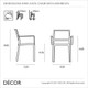 11A1 Kate Stackable Café Chair with Armrests, Technopolymer - In Designer Colours & Neutral Tones - Décor for Business 11A1 Kate Stackable Café Chair with Armrests, Technopolymer - In Designer Colours & Neutral Tones - Décor for Business