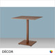 111A1 Tiffany Square Dining Table Base with a Slim Square Column in Satin, Corten Effect & Powder-Coated Steel - Add Square or Round Compact Laminate Tops in a Range of Sizes & Finishes - Décor for Business