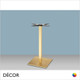 Tiffany Square Satin Brass Dining Table Base with a Slim Square Column - Décor for Business