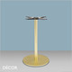 Tiffany Round Satin Brass Dining Table Base with a Slim Round Column - Décor for Business