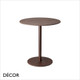 11C Tiffany Round Dining Table Base with a Slim Round Column in - Satin, Satin Brass, Corten Effect & Powder-Coated Steel in Designer Neutral Colours - Décor for Business