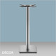 Tiffany Square Poseur Table Base with a Round Column - In Satin Stainless Steel - Décor for Business