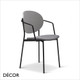 Coco Metal Dining Chair with Armrests in Designer Fabrics & Eco Leathers with a Wooden Backrest - Made for You - Décor for Business