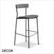 Kat Metal Bar Stool with an Upholstered Seat - In Designer Fabrics & Classic Eco Leathers - Made for You - Décor for Business