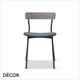 Kat Metal Dining Chair in Designer Fabrics & Eco Leathers with a Wooden Backrest - Made for You - Décor for Business