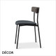 Kat Metal Dining Chair in Designer Fabrics & Eco Leathers with a Wooden Backrest - Made for You - Décor for Business