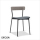Kat Metal Dining Chair in Designer Fabrics & Eco Leathers with a Wooden Backrest - Made for You - Décor for Business