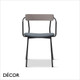A1 Kat Metal Dining Chair with Armrests - In Designer Fabrics & Eco Leathers with a Wooden Backrest - Made for You - Décor for Business