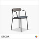 A1 Kat Metal Dining Chair with Armrests - In Designer Fabrics & Eco Leathers with a Wooden Backrest - Made for You - Décor for Business