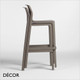 Net Stackable Café Bar Stool, Polypropylene, Bar & Counter Height - In Designer Neutral Tones - Décor for Business