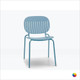 111 Si-Si Barcode Stackable Outdoor Dining Chair, Coated Steel - In Designer Colours & Neutral Tones - Décor for Business