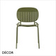 111 Si-Si Barcode Stackable Outdoor Dining Chair, Coated Steel - In Designer Colours & Neutral Tones - Décor for Business
