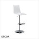 1A1 Zebra Up Bar Stool in Gloss White or Gloss Dove Grey with a Chrome Gas-Lift Base - Décor for Home & Business 1A1 Zebra Up Bar Stool in Gloss White or Gloss Dove Grey with a Chrome Gas-Lift Base - Décor for Home & Business