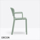 1 A  Pedrali - Dome Stackable Dining Chair with Armrests, Polypropylene - In Designer Colours & Neutral Tones - Décor for Home & Business