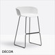 1 A  Pedrali - Babila Bar Stool with a Polypropylene Shell & Sleigh Frame, Bar & Counter Height - In Designer Colours & Neutral Tones - Décor for Home & Business