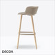 1 A  Pedrali - Babila Bar Stool with a Polypropylene Shell & Solid Ash Legs, Bar & Counter Height - In Designer Colours & Neutral Tones - Décor for Home & Business