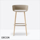 1 A  Pedrali - Babila Bar Stool with a Polypropylene Shell & Solid Ash Legs, Bar & Counter Height - In Designer Colours & Neutral Tones - Décor for Home & Business