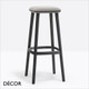 1A1 Pedrali - Babila Bar Stool, Solid Ash with a Fabric Seat- In Classic Eco Leather - Made for You - Décor for Home & Business
