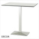 A1 Quadra Rectangular Poseur Table Base - In Powder-Coated Steel in Designer Neutral Tones - Décor for Business