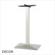 A1 Quadra Rectangular Poseur Table Base - In Powder-Coated Steel in Designer Neutral Tones - Décor for Business
