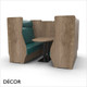 Finchley Private Open Pod Booth & Banquette Seating with Privacy Panels - In Designer Fabrics & Eco Leathers  - Made for You - Décor for Business