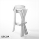 1A1 Shiver Stackable Bar Stool, Technopolymer - In Designer Neutral Tones - Décor for Business