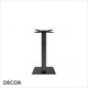 111 Tiffany Square Dining Table Base - In Black Powder Coated Steel, Indoor & Outdoor Use - Décor for Business
