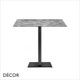 11A Tiffany Rectangular Poseur Table Base with a Square Column - In Black Powder Coated Steel, Indoor & Outdoor Use - Décor for Business