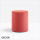 Pedrali - Wow Pouffe, Small Round - In Designer Fabrics & Soft Eco Leather - Décor for Home & Business