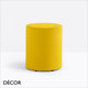 Pedrali - Wow Pouffe, Small Round - In Designer Fabrics & Soft Eco Leather - Décor for Home & Business