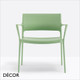 Pedrali - Ara Stackable Lounge Chair with Armrests, Polypropylene - In Designer Colours & Neutral Tones - Décor for Business