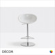 1 H Pedrali - Gliss Bar Stool with a Polypropylene Shell with a Chrome Gas-Lift Base - In High Gloss Transparent & Solid Designer Colours - Décor for Business