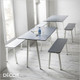 Format Table Height Rectangular Bench, 2 Sizes - In Designer Neutral Tones - Décor for Business