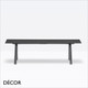 Pedrali - Arki Rectangular Bench in Black or White with a Solid Laminate Seat - Décor for Business
