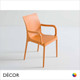 11A1 Iris Stackable Dining Chair with Armrests, Technopolymer - In Designer Colours & Neutral Tones - Décor for Business