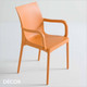 11A1 Iris Stackable Dining Chair with Armrests, Technopolymer - In Designer Colours & Neutral Tones - Décor for Business