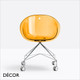 Pedrali - Gliss Office Chair, Polycarbonate - In Designer Transparent Colours - Décor for Home & Business