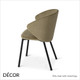 Origins 1971 - Ellis Dining Chair with Metal Legs - In Designer Fabrics & Classic Eco Leathers - Made for You - Décor for Business