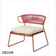 Lisa Club Lounge Chair with a Seat & Backrest in Woven PVC Strapping, For Indoor and Outdoor Use - In Designer Colours - Décor for Home & Business