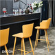 11 D Midj - Calla Bar Stool with Armrests and Tapered Metal Legs, Bar Height - Polypropylene Body In Designer Colours - Décor for Designers