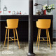 11 D Midj - Calla Bar Stool with Armrests and Tapered Metal Legs, Bar Height - Polypropylene Body In Designer Colours - Décor for Designers