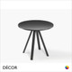 111A2 Norman Round Dining Table with Laminate Top, 2 Sizes - In Designer Neutral Tones - Décor for Business