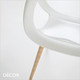 11A1 Moema Dining Chair with Wooden Legs, Technopolymer - In Designer Colours & Neutral Tones - Décor for Business 11A1 Moema Dining Chair with Wooden Legs, Technopolymer - In Designer Colours & Neutral Tones - Décor for Business
