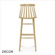 Copenhagen Bar Stool with a Wooden Seat and a Spindle Backrest, In Bar & Counter Heights - In Designer Satin Colours & Wood Finishes - Décor for Business