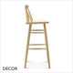 Copenhagen Bar Stool with a Wooden Seat and a Spindle Backrest, In Bar & Counter Heights - In Designer Satin Colours & Wood Finishes - Décor for Business