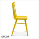 11A1 Stockholm Dining Chair with a Wooden Seat and a Railed Backrest with a Banana Top - In Designer Satin Colours & Wood Finishes - Décor for Business